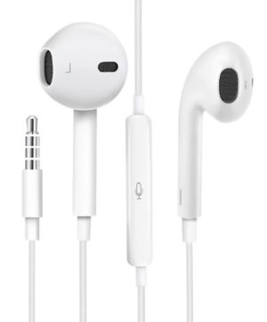 USAMS HSEP2201 | USAMS earphones με μικρόφωνο EP-22, 3.5mm, 14mm, 1.2m, λευκά