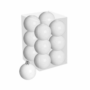 JK Home Décor - Μπάλα Πλαστική Λευκη με S/48 1τμχ