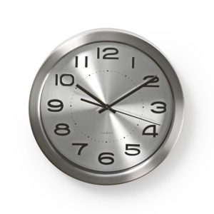Nedis Wall Clock Metallic 30cm (CLWA010MT30SR) (NEDCLWA010MT30SR)