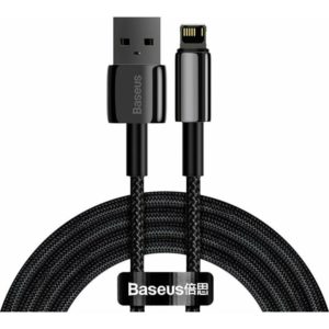 Baseus Tungsten Gold Cable USB To Ip 2.4a 1m Black (CALWJ-01) (BASCALWJ-01)
