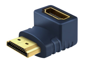 CABLETIME 5210131039472 | CABLETIME αντάπτορας HDMI M-F AV599, 90Degree(B/B), 4K, μπλε