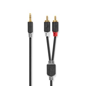 Nedis Cable 3.5mm male - RCA male Black 10m (CABW22200AT100) (NEDCABW22200AT100)