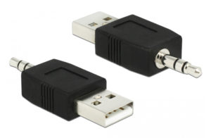 DELOCK 66069 | DELOCK Αντάπτορας USB 2.0 σε Stereo Jack 3.5mm 66069, μαύρο