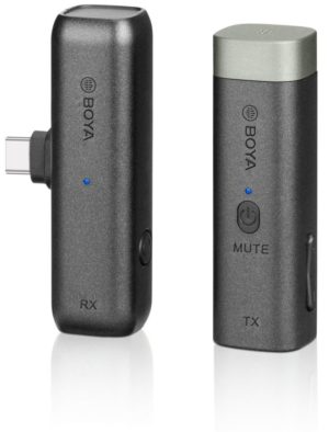 BOYA BY-WM3U wireless mic 2.4Ghz Wireless mic System, for UsB type-C, 3.5mmTRS. TRRS