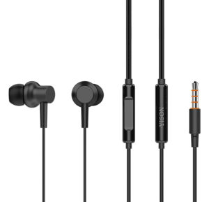YISON X2-BK | YISON earphones με μικρόφωνο X2, 3.5mm, 1.36m, μαύρα