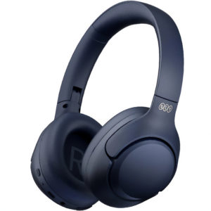QCY H3 High-Res Headset Blue - w. Mic, Hybrid Feed Noise Canceling with 4 mode ANC Button - 70h