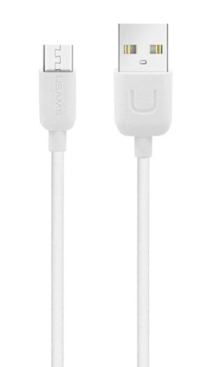 USAMS MICUSBXD02 | USAMS καλώδιο Micro USB σε USB US-SJ098, 2.1A, 1m, λευκό