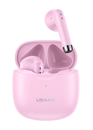 USAMS BHUIA04 | USAMS earphones IA04 με θήκη φόρτισης, True Wireless, ροζ