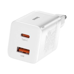 Baseus Super Si Pro Quick Charger USB + USB-C 30W White (CCSUPP-E02) (BASCCSUPP-E02)