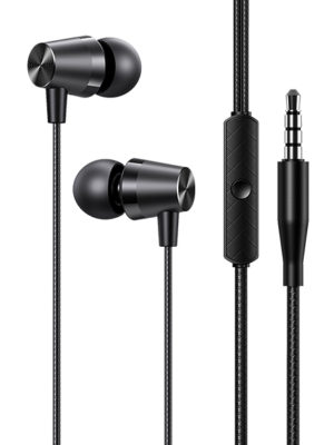 USAMS SJ475HS01 | USAMS earphones με μικρόφωνο EP-42, 3.5mm, 1.2m, μαύρα