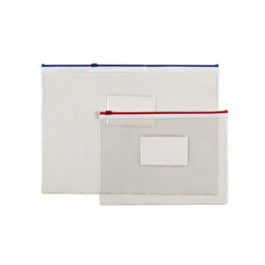 Officepoint Transparent A4 cases with colored zips (MAG-3450000-02) (OFPMAG-3450000-02)