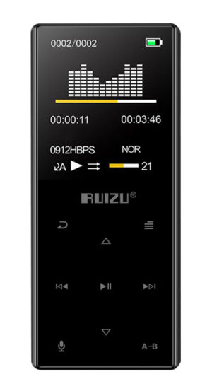 RUIZU D29-16GB | RUIZU MP3 player D29 με ηχείο, 1.8, 16GB, BT, ελληνικό μενού, μαύρο