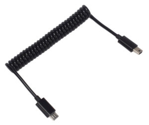 POWERTECH CAB-U124 | POWERTECH καλώδιο Micro USB σε USB Mini CAB-U124, σπιράλ, 1m, μαύρο