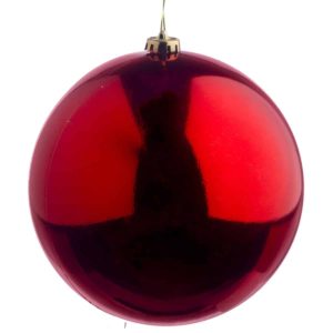 JK Home Décor - Μπάλα Πλαστική Κόκκινη 20cm 1τμχ
