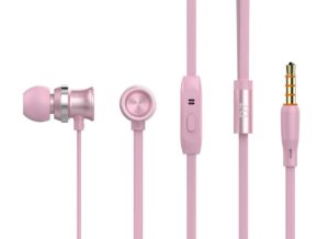 CELEBRAT D7-RP | CELEBRAT Earphones με μικρόφωνο D7, 10mm, 3.5mm, 1.2m, ροζ χρυσό