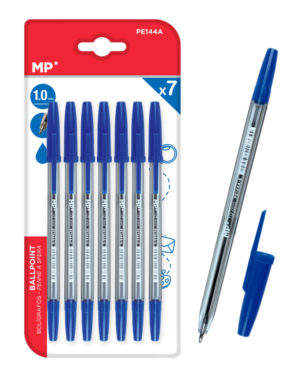 MP PE144A | MP στυλό διαρκείας PE144A, 1mm, μπλε, 7τμχ