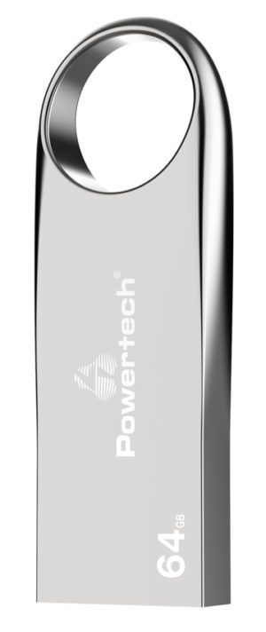 POWERTECH PT-1122 | POWERTECH USB Flash Drive PT-1122, 64GB, USB 2.0, ασημί