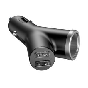 Baseus Car Charger Black Total Current 3.4A with Ports: 2xUSB 1xLighter (CCALL-YX01) (BASCCALL-YX01)