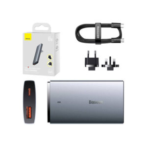 Baseus Φορτιστής with USB-A and USB-C included cable USB-C 65W Grey (CCGP150113) (BASCCGP150113)