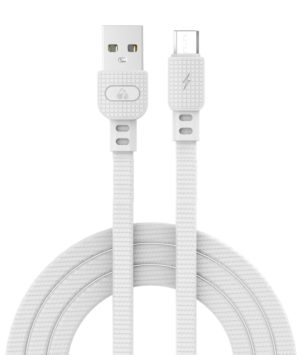 POWERTECH PTR-0098 | POWERTECH καλώδιο USB σε Micro USB armor PTR-0098, 15W 3A, 1m, λευκό