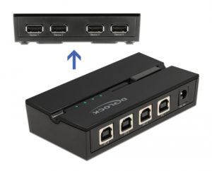 DELOCK 11494 | DELOCK USB 2.0 switch 11494, 4x USB Type B σε 4x USB, με μαγνήτη, μαύρο