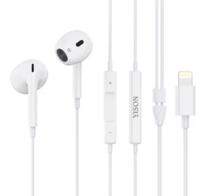 YISON X7-LWH | YISON earphones με μικρόφωνο X7, Lightning, 1.2m, λευκά