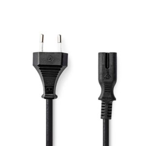 Nedis Euro - IEC C7 Cable 2m Black (PCGB11040BK20) (NEDPCGB11040BK20)