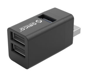 ORICO MINI-U32-BK-BP | ORICO mini USB Hub MINI-U32, 1x USB 3.0, 2x USB 2.0, μαύρο