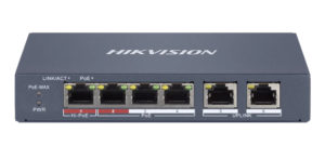 HIKVISION DS-3E1106HP-EI | HIKVISION Managed switch DS-3E1106HP-EI, 4x PoE & 2x RJ45 ports, 100Mbps