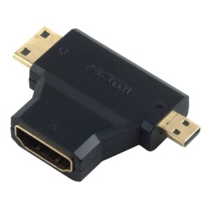 POWERTECH ADA-H004 | POWERTECH αντάπτορας HDMI σε Mini HDMI & Micro HDMI ADA-H004, μαύρος