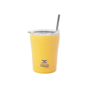 Estia Save The Aegean Pineapple Yellow 0.35L | Coffee Mug Ποτήρι Θερμός με Καλαμάκι