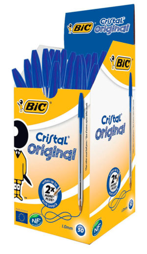 BIC 216BA | BIC στυλό διαρκείας Cristal με μύτη 1mm, μπλε 50τμχ