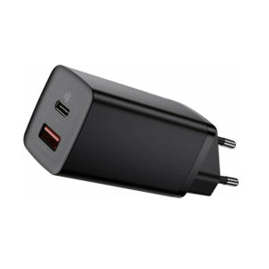 Baseus No Cable Charger with USB-A and USB-C Quick Charge 3.0 Black (CCGAN2L-B01) (BASCCGAN2L-B01)