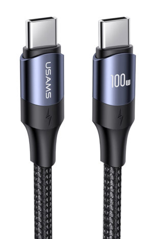 USAMS SJ524USB01 | USAMS καλώδιο USB-C US-SJ524, 100W/5A, PD, 1.2m, μαύρο