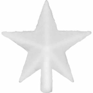 JK Home Décor - Αστερι Λευκό Χριστουγέννων 20x20x3.5cm 3τμχ