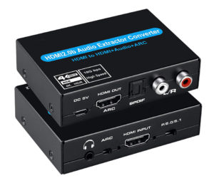 POWERTECH CAB-H154 | POWERTECH converter CAB-H154 από HDMI σε HDMI, 3.5mm & 2x RCA, 4K