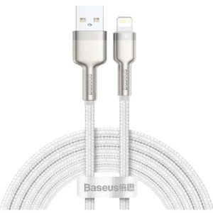 Baseus Braided USB to Lightning Cable Λευκό 2m (CALJK-B02) (BASCALJK-B02)
