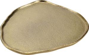JK Home Décor - Δίσκος Αλουμινίου Χρυσό 22x20cm 1τμχ