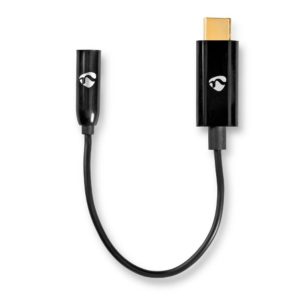 Nedis Adapter Jack 3.5mm female/ USB-C male Black (CCBW65950BK015) (NEDCCBW65950BK015)