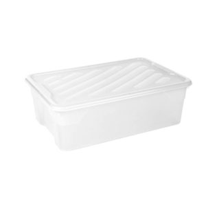 Homeplast Nak Box 43L Λευκό | Κουτί Αποθήκευσης με Καπάκι 60×40×19cm Πλαστικό