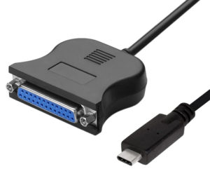 POWERTECH CAB-UC062 | POWERTECH καλώδιο USB-C σε παράλληλη DB25 CAB-UC062, 1.8m, μαύρο