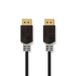 Nedis Cable DisplayPort male - DisplayPort male 2m Μαύρο (CCBW37014AT20) (NEDCCBW37014AT20)