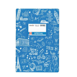 Doodle Explanation Blue Striped Notebook 17x25 50 sheets (4327) (TYP4327)