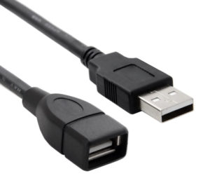 POWERTECH CAB-U011 | POWERTECH καλώδιο USB αρσενικό σε θηλυκό CAB-U011, copper, 1.5m, μαύρο