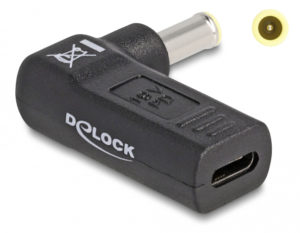 DELOCK 60013 | DELOCK αντάπτορας τροφοδοσίας 60013 USB-C σε Samsung 5.5x3mm, 90°, μαύρο