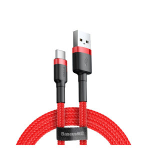 Baseus Cafule Braided USB 2.0 Cable USB-C male - USB-A male Red 0.5m (CATKLF-A09) (BASCATKLF-A09)