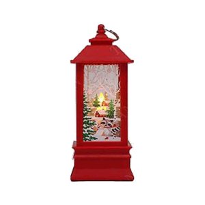 JK Home Décor - Φαναρακι Κόκκινο με LED Χριστουγέννων 5.5x13.5cm 1τμχ