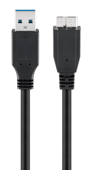 GOOBAY 95734 | GOOBAY καλώδιο USB 3.0 σε micro Τype B 95734, 5 Gbit/s, 0.5m, μαύρο