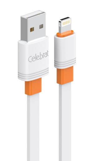 CELEBRAT CB-33A-L-WH | CELEBRAT καλώδιο Lightning σε USB CB-33L, flat, 2.4A, 1m, λευκό