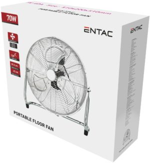 Entac Portable Metal Floor Fan 70W